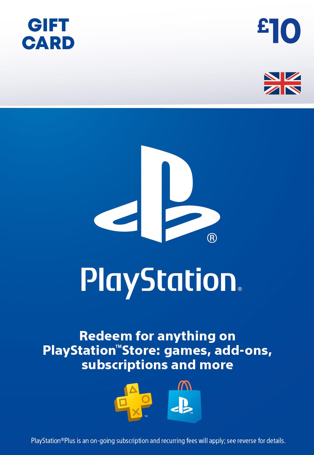 Playstation PSN Gift Card €10 UK Store only